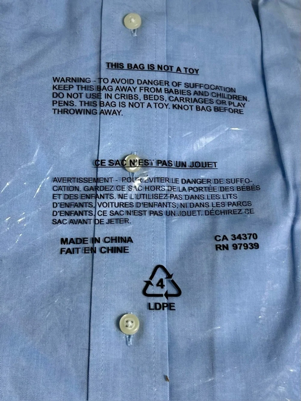 (BRAND NEW) FORSYTH OF CANADA MEN'S LIGHT BLUE DRESS SHIRT 16 34/35 - Picture 6 of 6